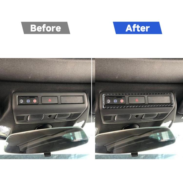 Dashboard center control panel with carbon-fiber warning light switch frame sticker