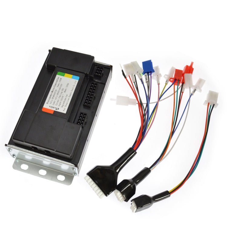 Electric vehicle motor speed controller with black housing and multicolor wiring harness