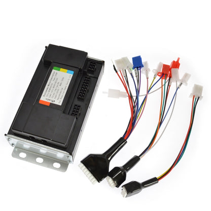 Electric vehicle motor speed controller with black housing and multicolor wiring harness