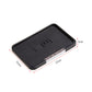 Black anti-slip car tray with raised border and grip texture, 17 x 11 cm