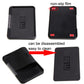 Black non-slip pad tray with removable film for easy cleaning