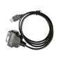 USB-to-OBD2 conversion cable showing USB plug and OBD2-style connector