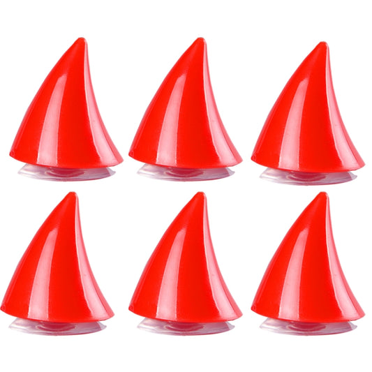 Motorcycle helmet devil decoration, red cone suction horns set (2pcs)