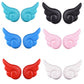 Motorcycle helmet angel wing decorations set in multiple colors: teal, black, pink, red, white