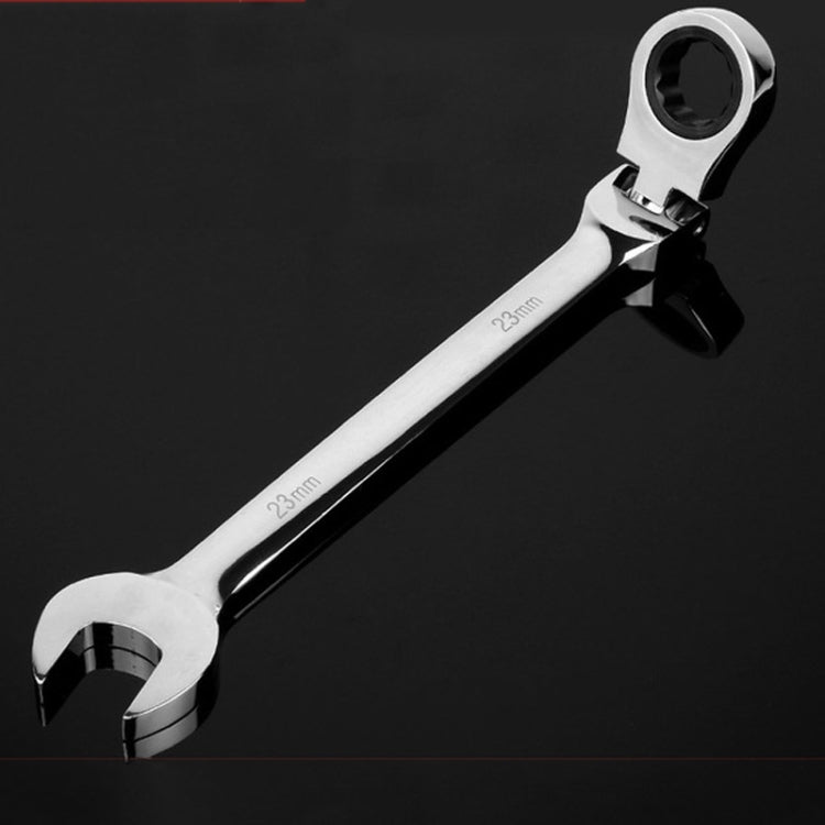 Flexible-head ratchet wrench with offset open end and socket drive
