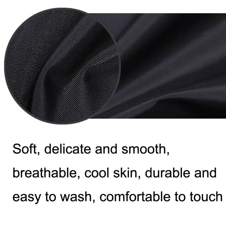 Black car privacy curtain fabric roll end with fine woven texture