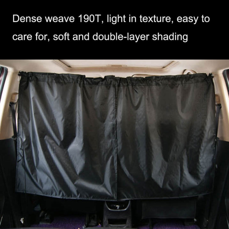 Black car privacy curtain with gathered top for double-layer shading