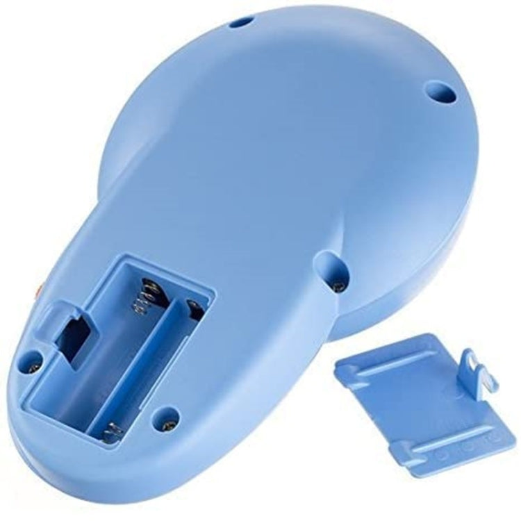 Light blue electric beading machine with open battery compartment and removable accessory tray