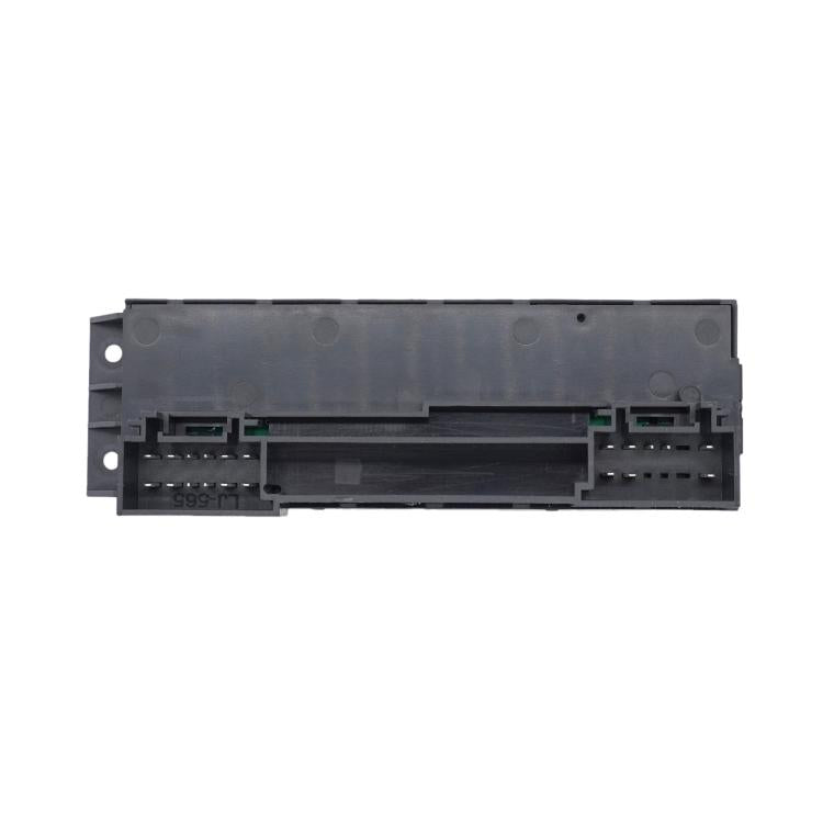 Car window switch control module with wiring connectors on rear housing