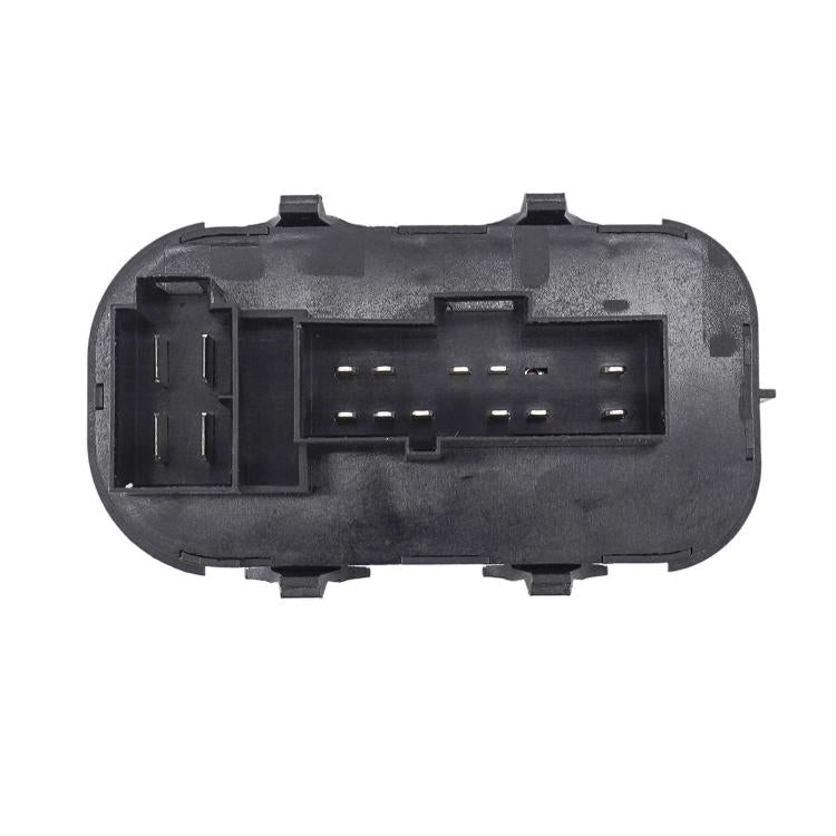 Car window switch assembly rear housing with multi-pin electrical connector