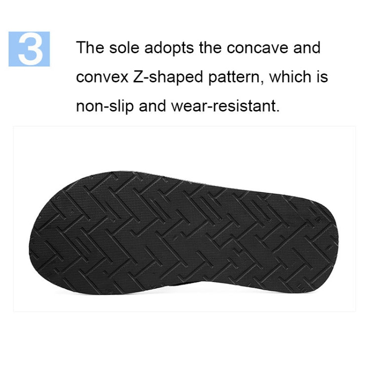 Men's flip flop sole underside with non-slip tread pattern