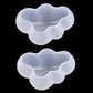 Clear translucent cloud silicone molds, two sizes shown