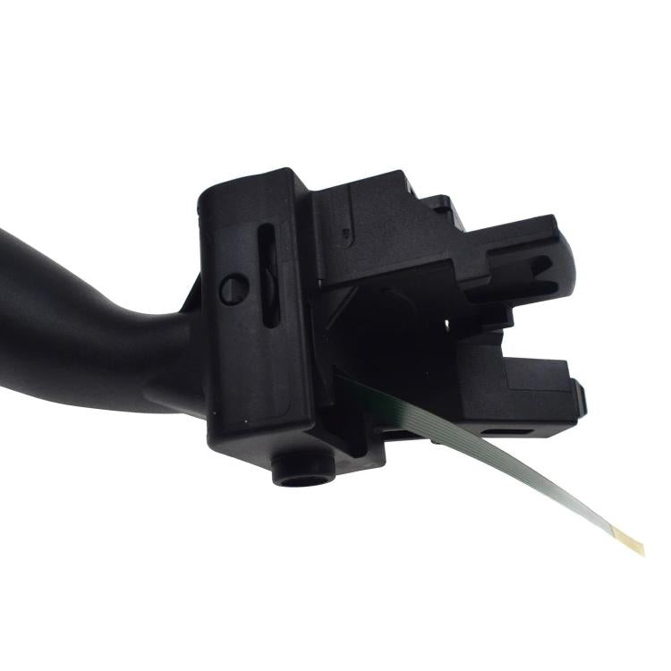 Black indicator switch stalk with mounting housing and exposed connector pins