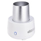 White mini USB refrigeration cup with silver insulated cup and blue power indicator light