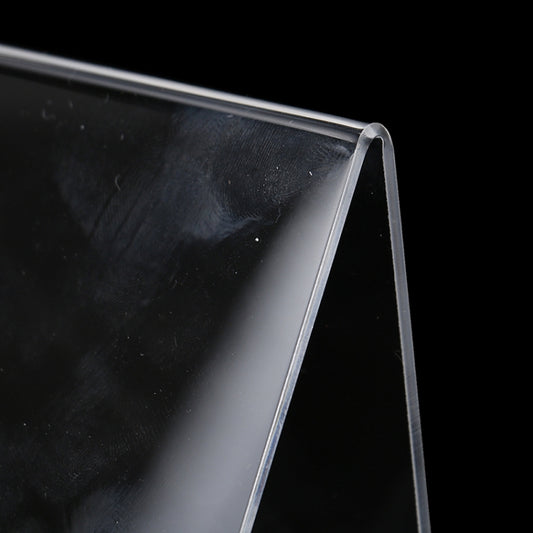 Clear acrylic edge for display stand with rounded corner