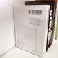 Packaged set of clear acrylic L-shaped bookends with front window