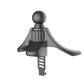 Dark gray car air vent phone bracket clip with ball head and flexible arm