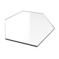 Clear hexagon acrylic seat card holder, single piece with faceted edges