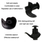 Black silicone spiral earplugs with left/right marks and umbrella septum design.