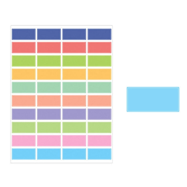 Children's square classification label stickers set, colorful grid of small squares