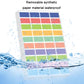 Children's square classification label stickers, colorful grid shown with water splash