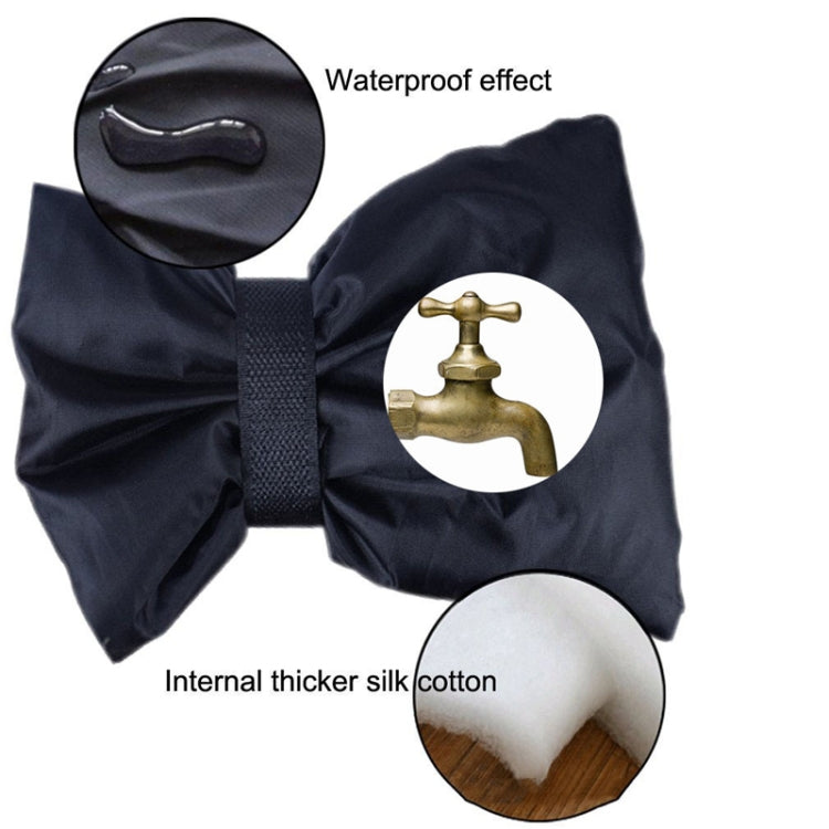 Black faucet frost cover with waterproof exterior and thicker soft cotton lining