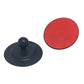 Black phone holder base with ball mount and red adhesive pad backing
