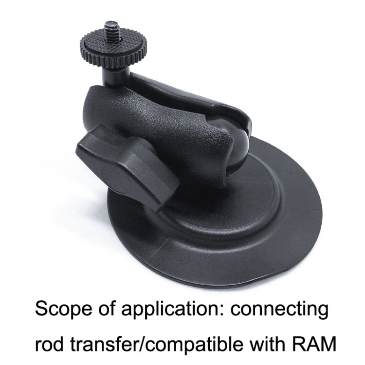 Black phone holder with suction base and adjustable knob for mount attachment