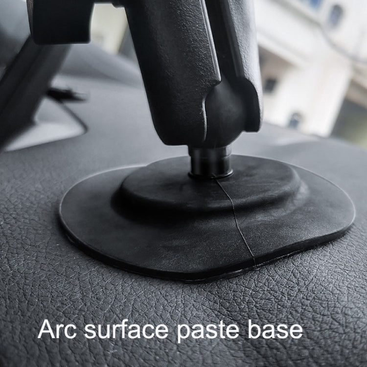 Black arc surface paste base for dashboard phone holder on textured dash