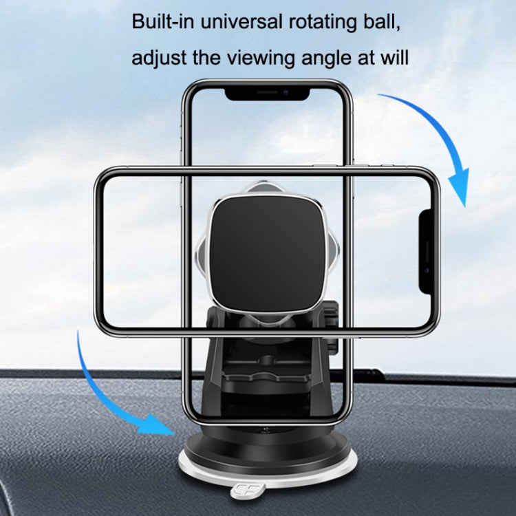Universal rotating ball magnetic phone holder with suction base and cradle