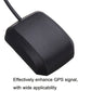 Black GPS magnetic antenna base with attached cable
