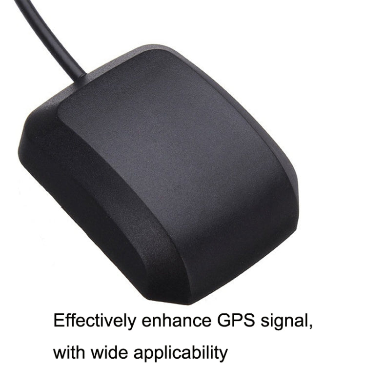 Black GPS magnetic antenna base with attached cable
