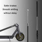 Brake cable for electric scooter with long black cable, metal adjuster, and housing