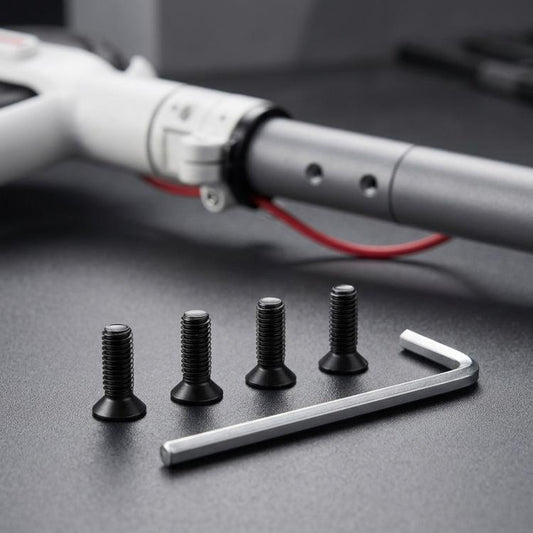 4 black scooter fixing screws with L hex key