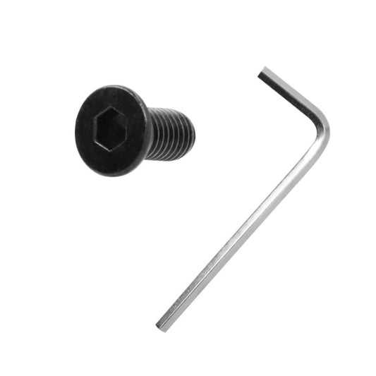Single black hex socket screw with L hex key for scooter pole fixing