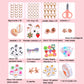 DIY bead jewelry accessory set with clips, charms, shell beads, alphabet beads, and wire