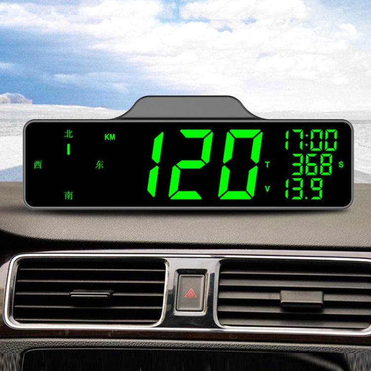 Car HUD head-up display unit with green digital speed and compass readout