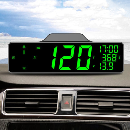 Car HUD head-up display unit with green digital speed and compass readout