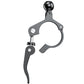 Black ball-head phone bracket with circular clamp and adjustable mounting arm