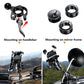 Phone bracket mounting guide with clamp for handlebar and mirror frame plus parts