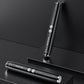 Black infrared detector pen lying with visible LED and buttons
