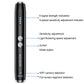 Black detector pen with illuminated light strip and two round side controls