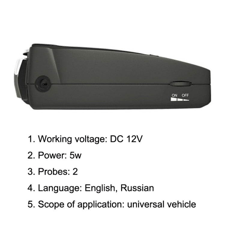 Black radar detector base with ON/OFF switch and side connection port