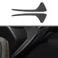 Corvette C8 carbon-weave side groove sticker set, two curved pieces, dark finish