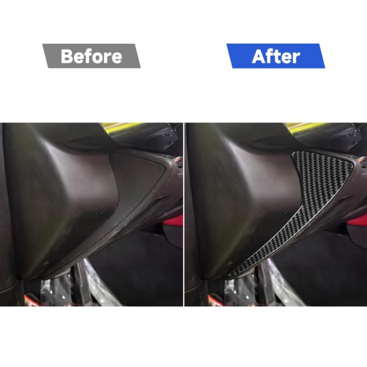 Corvette C8 side groove sticker installed on door panel, dark carbon-weave