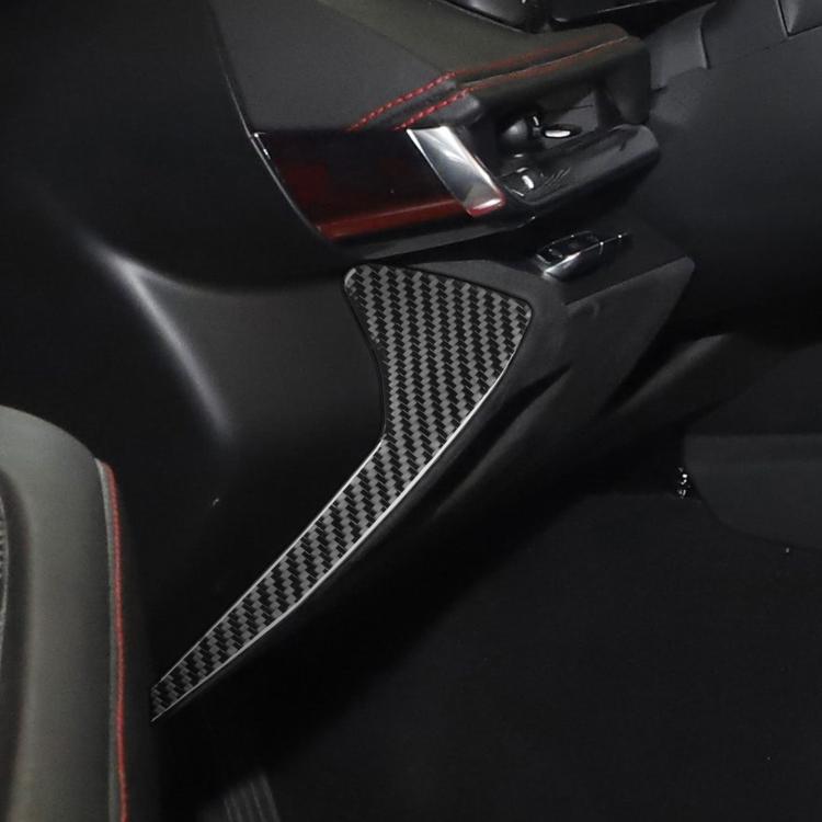 Corvette C8 side groove decoration sticker installed on door trim, dark carbon-weave