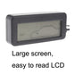 Mini digital car thermometer with large LCD screen showing OUT and IN