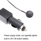 Car cigarette lighter power plug with attached thermometer sensor and cable