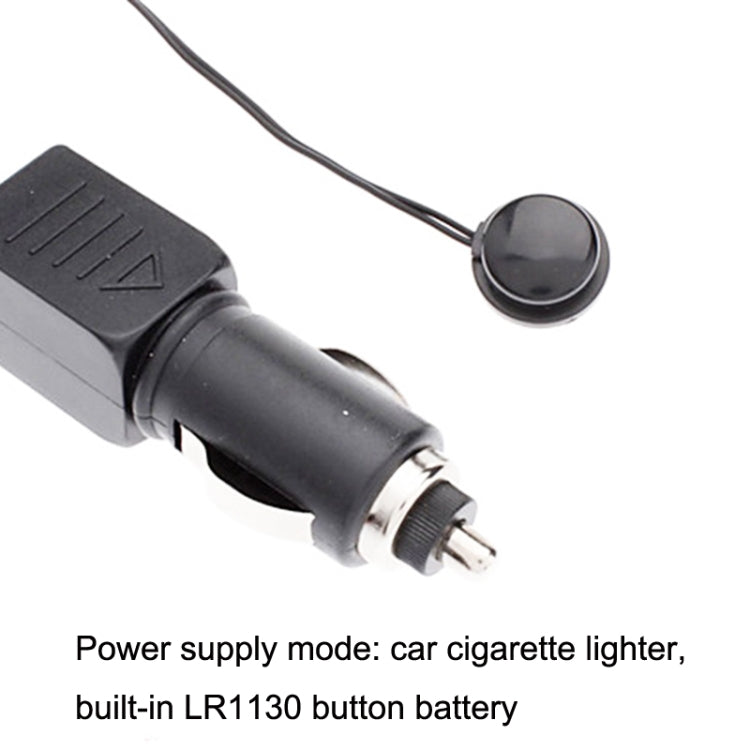 Car cigarette lighter power plug with attached thermometer sensor and cable