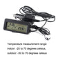Mini digital car thermometer kit with dual OUT/IN display, probe, and power cord